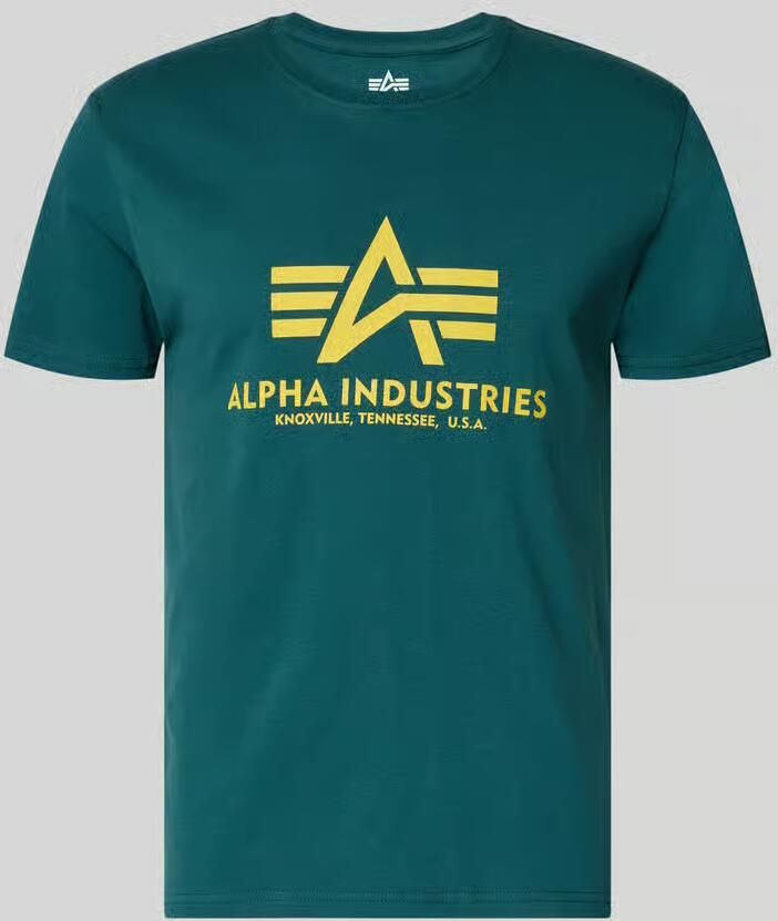 Alpha industries T-shirt met logo en ronde hals - Foto 2