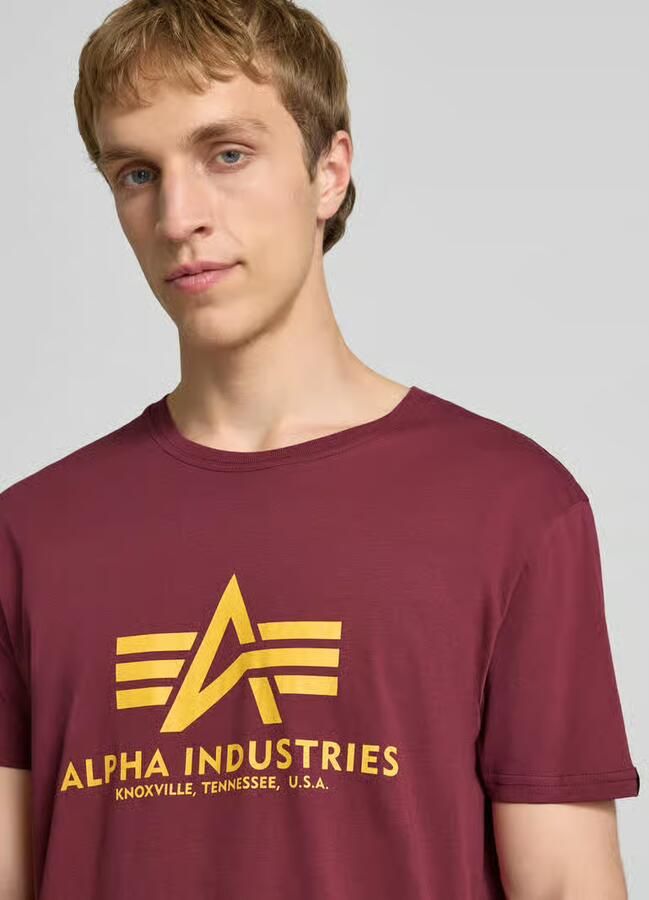 Alpha industries Heren Basic T-shirt Korte Mouw Red Heren