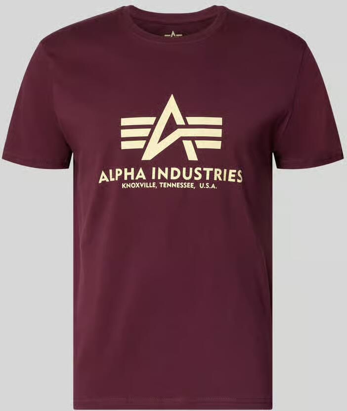 Alpha industries T-shirt met logo en ronde hals - Foto 4