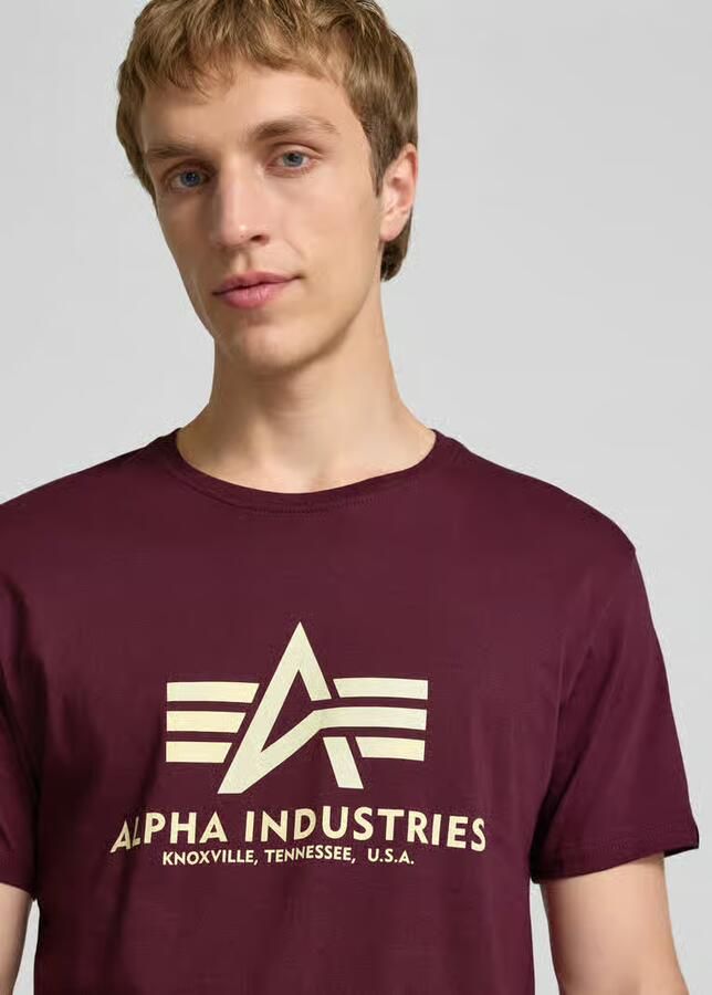 Alpha industries T-shirt met logo en ronde hals - Foto 3