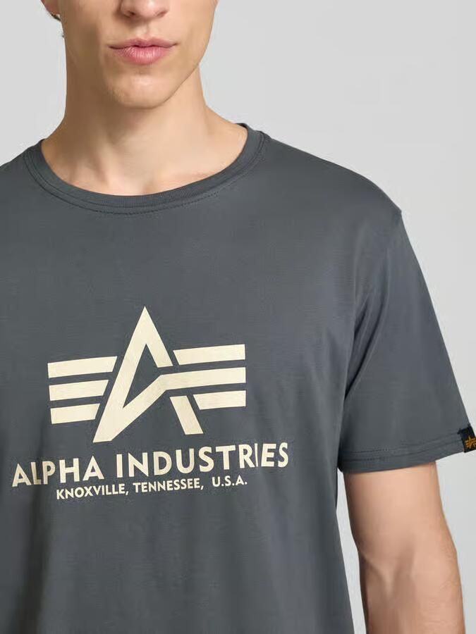 Alpha industries T-shirt met labeldetail model 'BASIC' - Foto 2