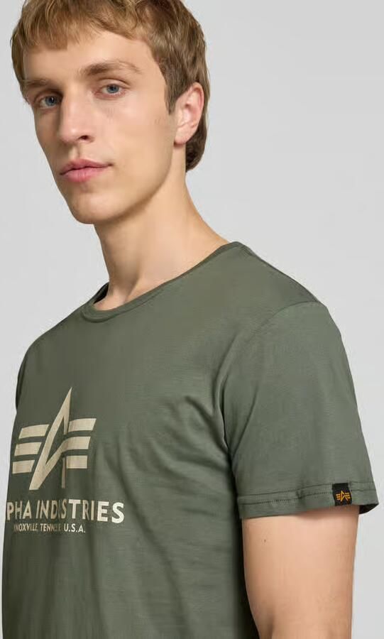 Alpha industries T-shirt met labelprint model 'BASIC T'
