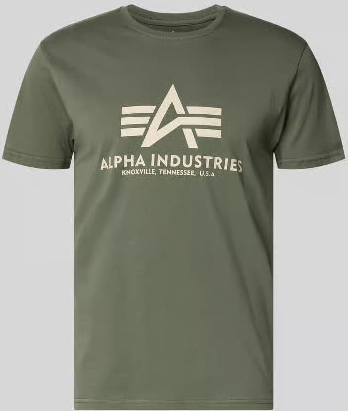 Alpha industries T-shirt met labelprint model 'BASIC T' - Foto 2