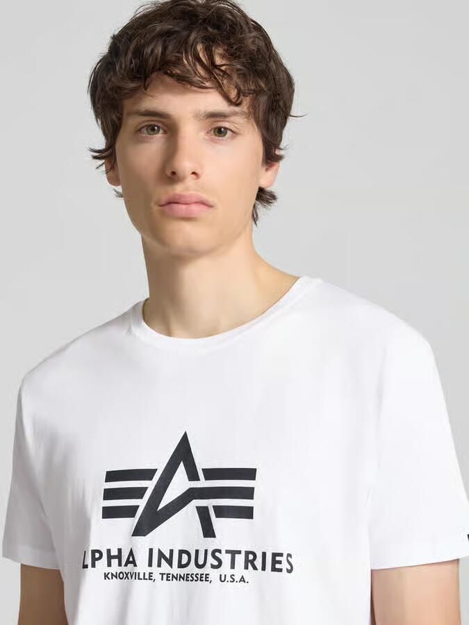 Alpha industries T-shirt met labelprint in een set van 2 stuks model 'BASIC' - Foto 6