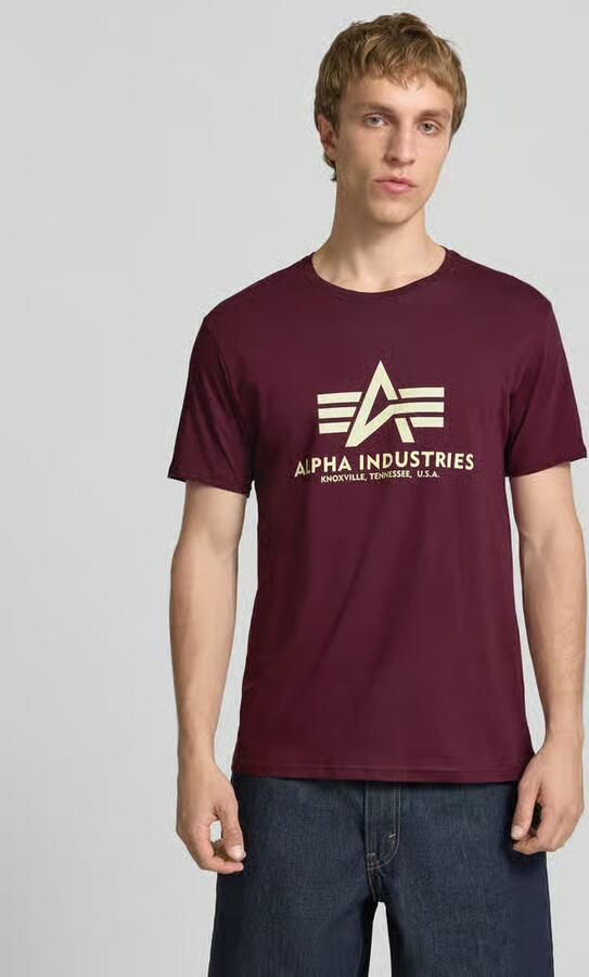 Alpha industries T-shirt met logo en ronde hals - Foto 6