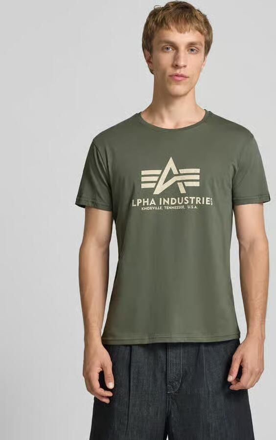 Alpha industries T-shirt met labelprint model 'BASIC T' - Foto 3