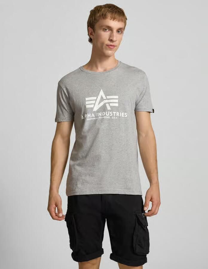 Alpha industries T-shirt met labelprint in een set van 2 stuks model 'BASIC' - Foto 3