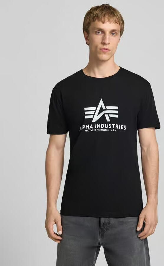 Alpha industries Katoenen T-shirt Regular Fit Pak Black Heren - Foto 4