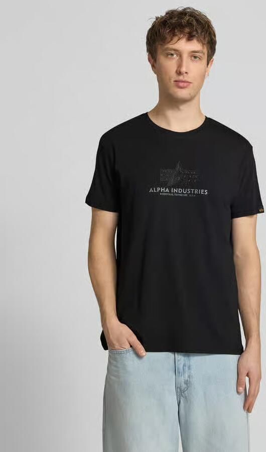 Alpha industries T-shirt van katoen model 'BASIC' - Foto 4