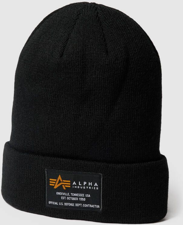 Alpha industries Beanie met labelpatch model 'Crew Beanie'