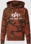 Alpha industries Camo Verbrande Hoodie Lange Mouw Sweatshirt Multicolor Heren - Thumbnail 1