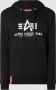 Alpha industries Klassieke Heren Hoodie met Verstelbare Capuchon Black Heren - Thumbnail 4