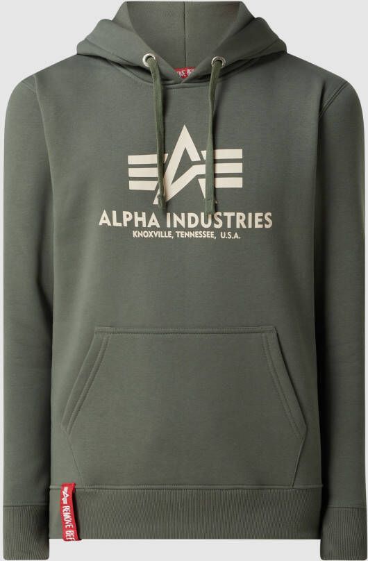 Alpha industries Hoodie met labelprint model 'BASIC'