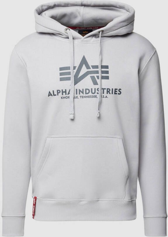 Alpha industries Hoodie met labelprint model 'BASIC'