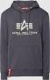 Alpha industries Klassieke Heren Hoodie met Verstelbare Capuchon Gray Heren - Thumbnail 2