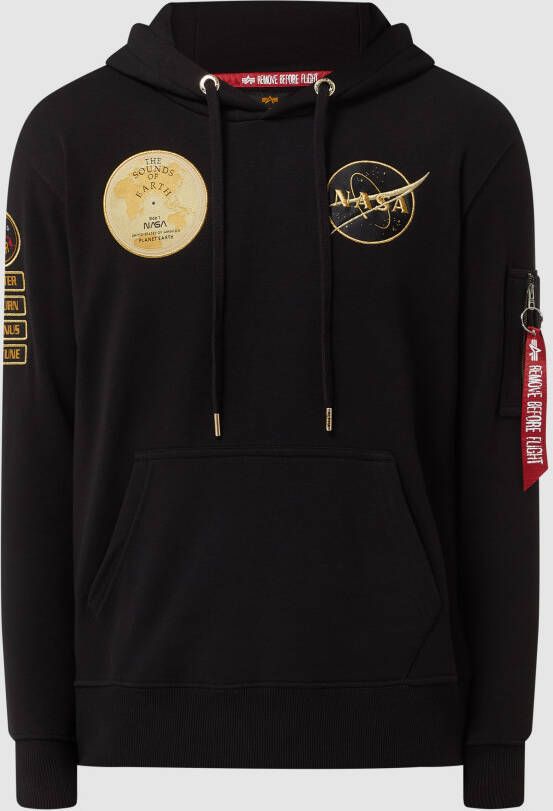 Alpha industries Nasa Voyager Zwarte Hoodie Black Heren