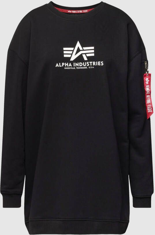 Alpha industries Sweatjurk met labelprint model 'Basic Long Sweater'