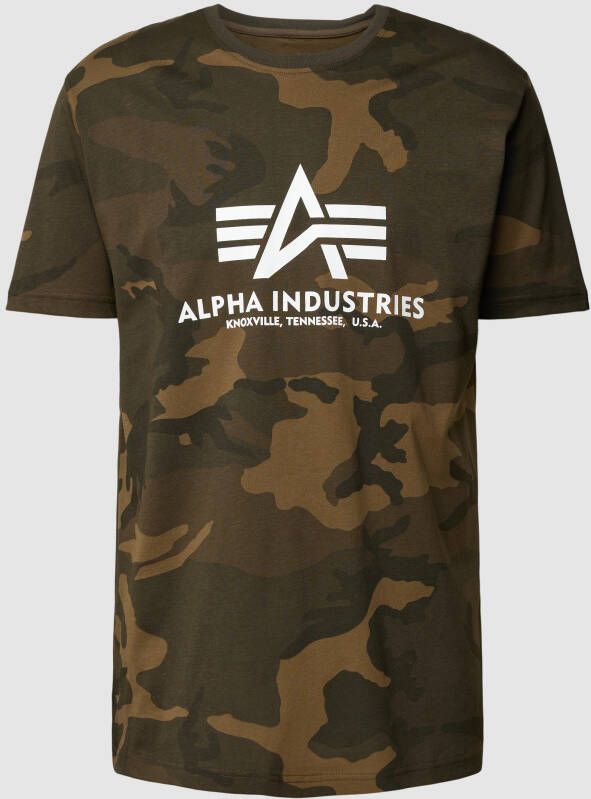 Alpha industries T-shirt met all-over motief model 'BASIC'
