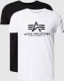 Alpha industries T-shirt met labelprint in een set van 2 stuks model 'BASIC' - Thumbnail 1