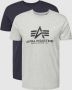 Alpha industries T-shirt met labelprint in een set van 2 stuks model 'BASIC' - Thumbnail 1