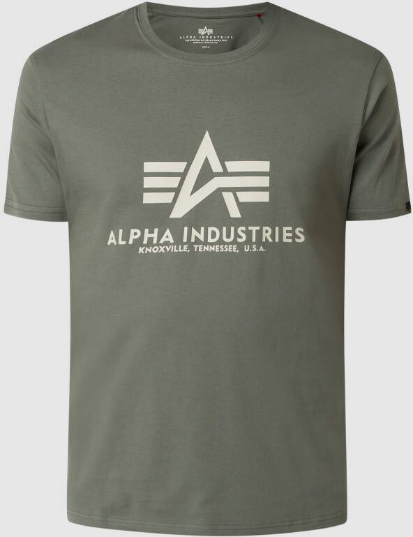 Alpha industries T-shirt met labelprint model 'BASIC T'