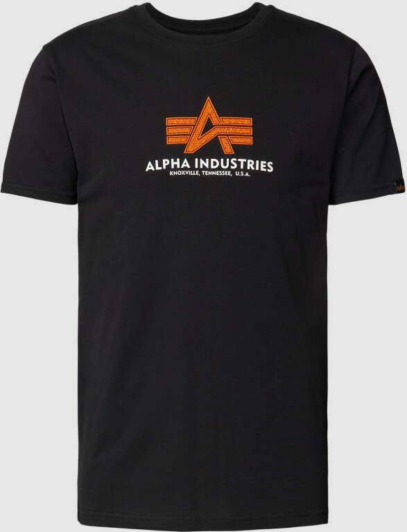 Alpha industries T-shirt met labelprint model 'BASIC'