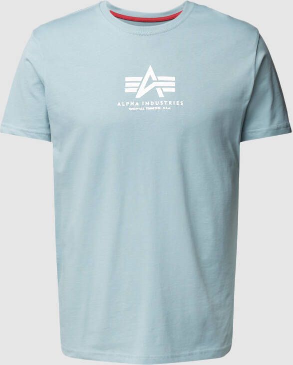 Alpha industries Basic T Ml T-shirts Kleding grey blue maat: XXL beschikbare maaten:S M XXL