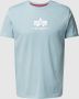 Alpha industries Basic T Ml T-shirts Kleding grey blue maat: XXL beschikbare maaten:S M XXL - Thumbnail 3