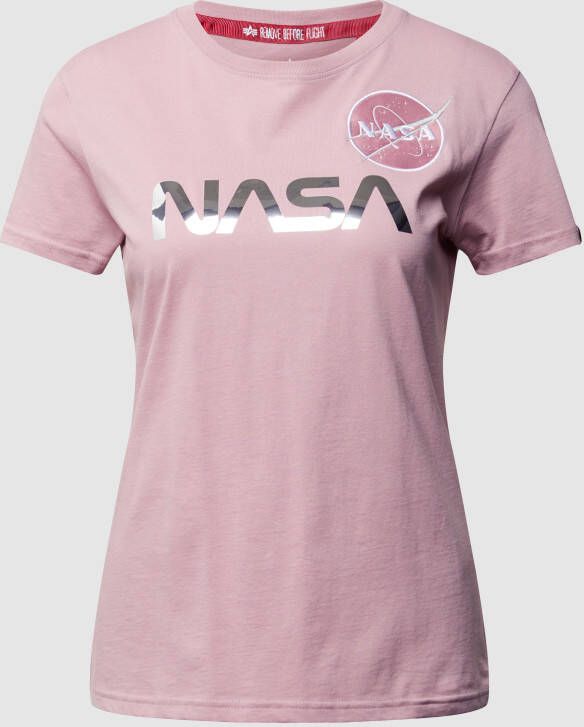 alpha industries T-shirt met NASA-print
