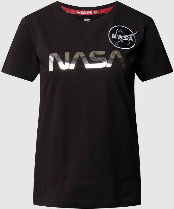 Alpha industries T-shirt met NASA-print