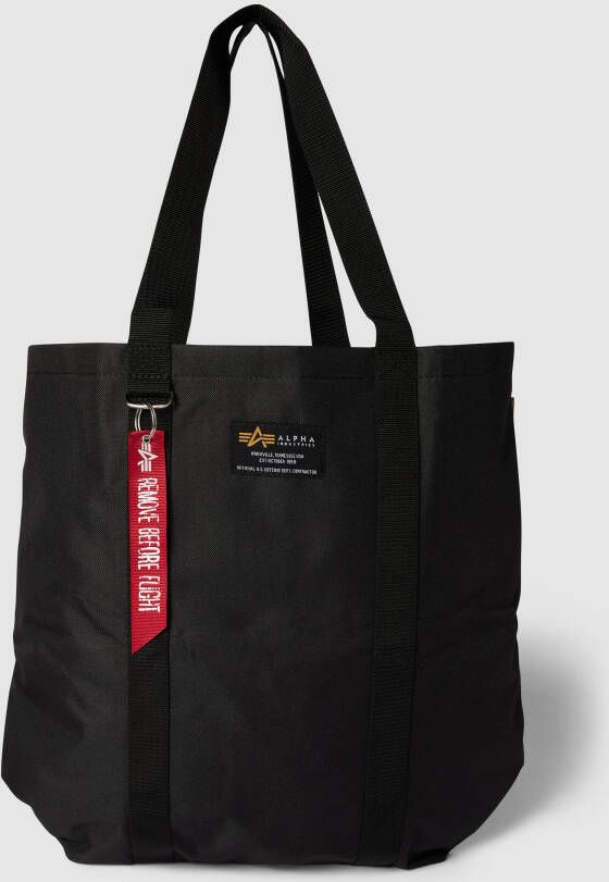 Alpha industries Tote bag met labelpatch model 'LABEL SHOPPING BAG'