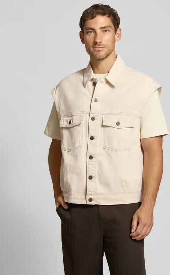 American vintage Bodywarmer van 100% katoen in denimlook model 'SNOPDOG' - Foto 3