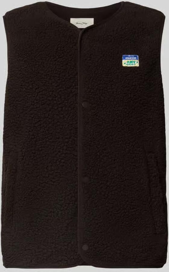 American vintage Bodywarmer van teddybont met labeldetail model 'HOKTOWN'