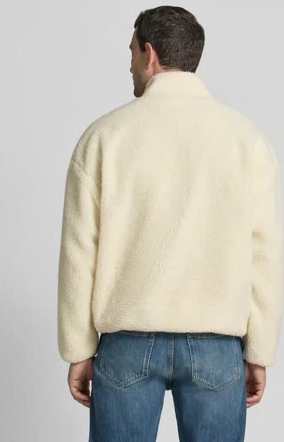American vintage fleecejack met opstaande kraag en labeldetail model 'HOKTOWN'