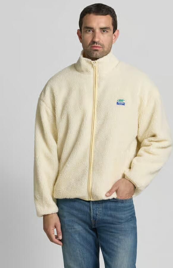 American vintage fleecejack met opstaande kraag en labeldetail model 'HOKTOWN' - Foto 2