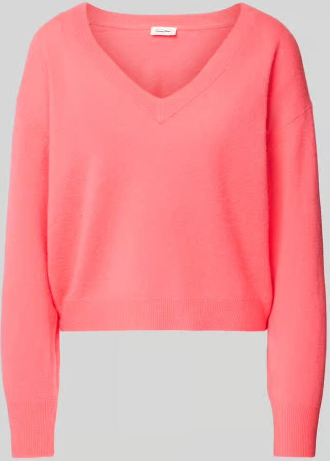 American vintage Gebreide pullover met ribboorden model 'RAXOW'