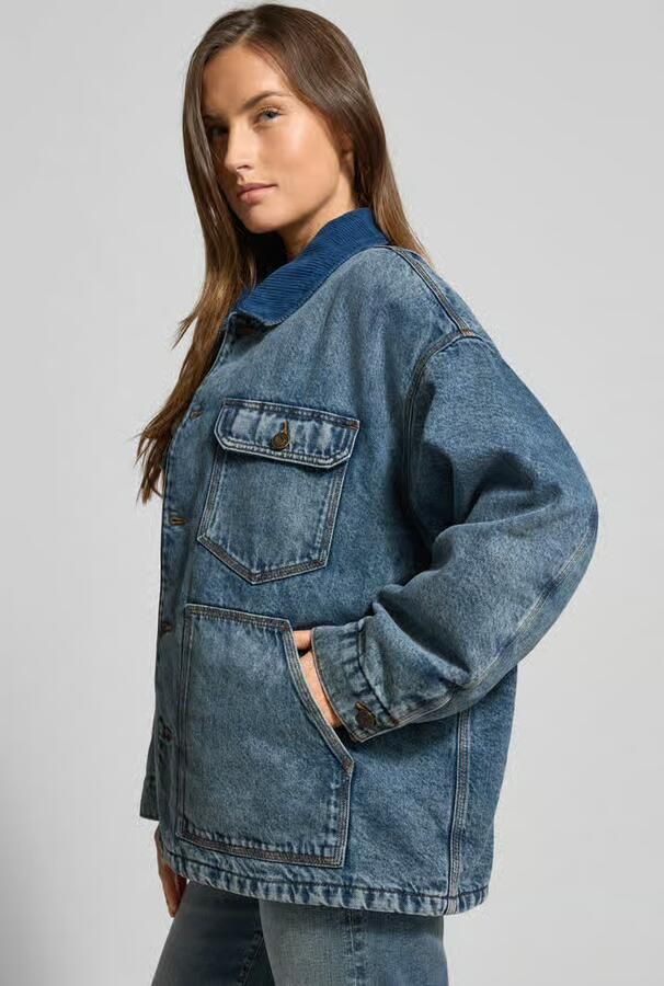 American vintage Jeansjack met borstzakken model 'JOYBIRD'