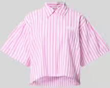 American vintage Kort blouse met labelstitching model 'VEXTOWN'