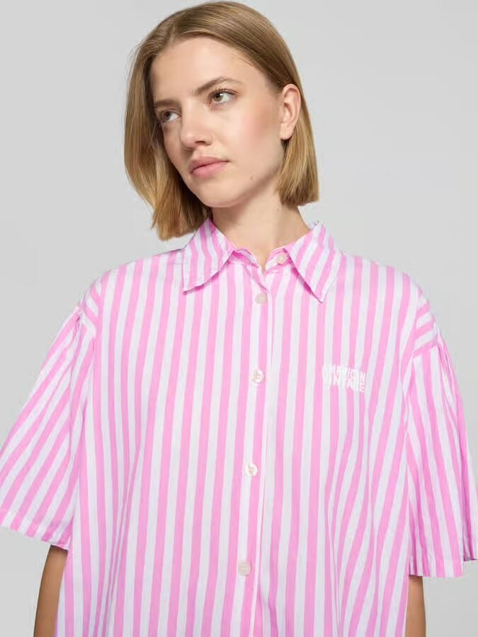 American vintage Kort blouse met labelstitching model 'VEXTOWN' - Foto 2