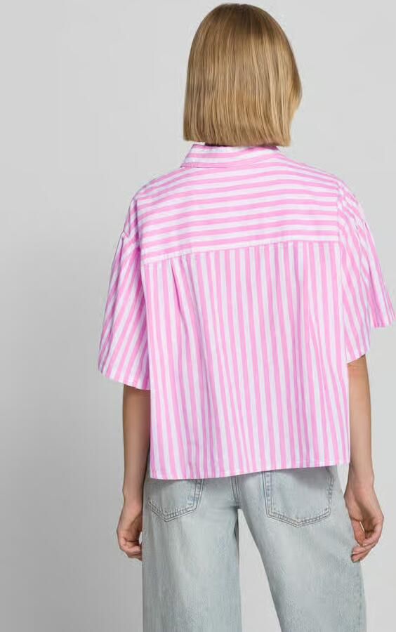 American vintage Kort blouse met labelstitching model 'VEXTOWN' - Foto 2