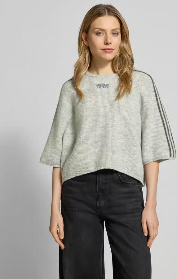 American vintage Kort gebreid trui van wol-alpaca-mix model 'VITOW' - Foto 2