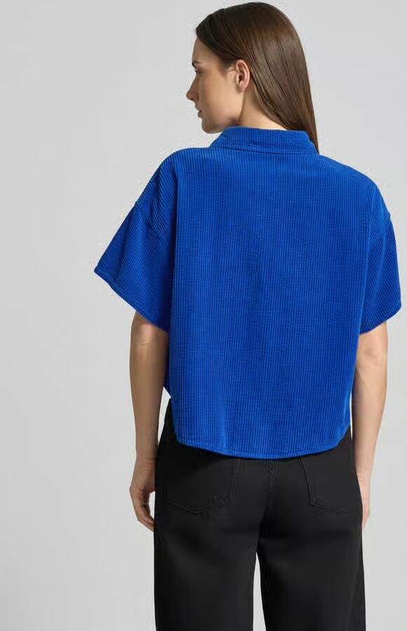American vintage Kort Overhemdblouse met Knoopsluiting Model 'PADOW' - Foto 3