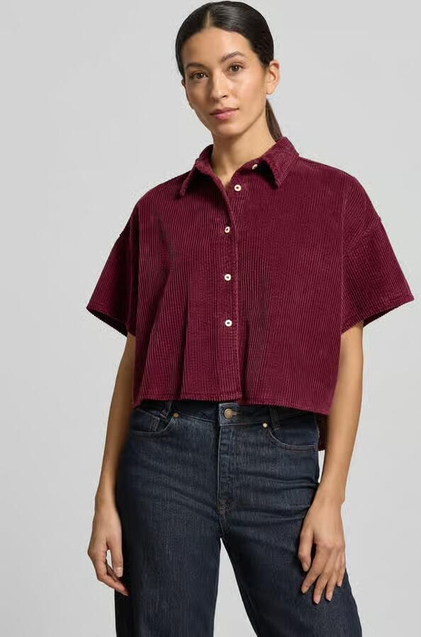 American vintage Kort Overhemdblouse met Knoopsluiting Model 'PADOW' - Foto 2