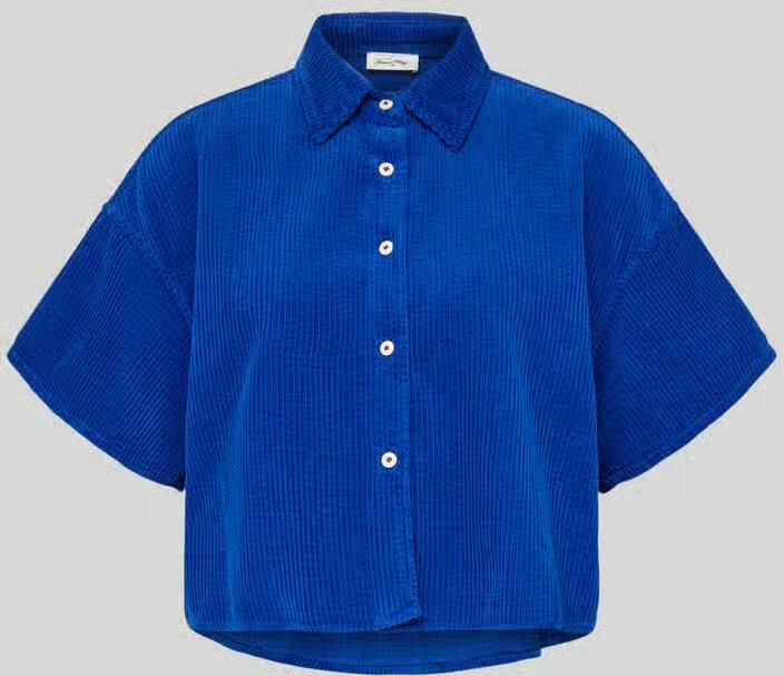 American vintage Korte overhemdblouse met knoopsluiting model 'PADOW'