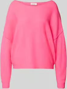 American vintage Oversized gebreide pullover met boothals model 'DAMSVILLE'