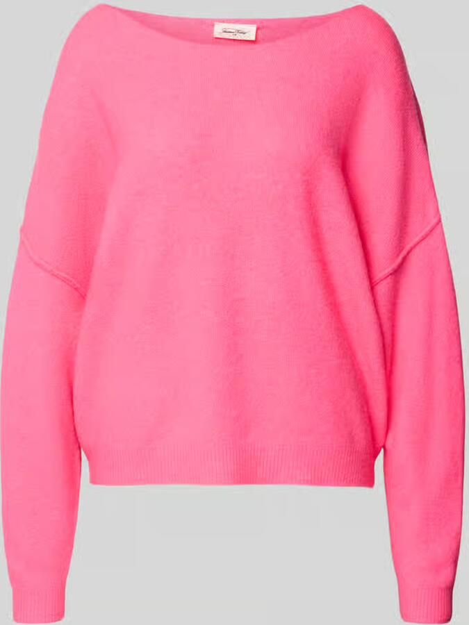 American vintage Oversized gebreide pullover met boothals model 'DAMSVILLE'