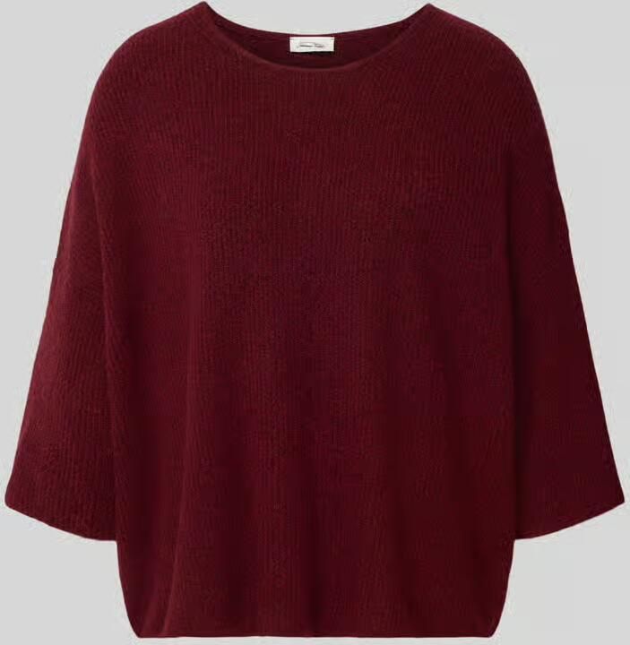 American vintage oversized gebreide pullover met linnenaandeel