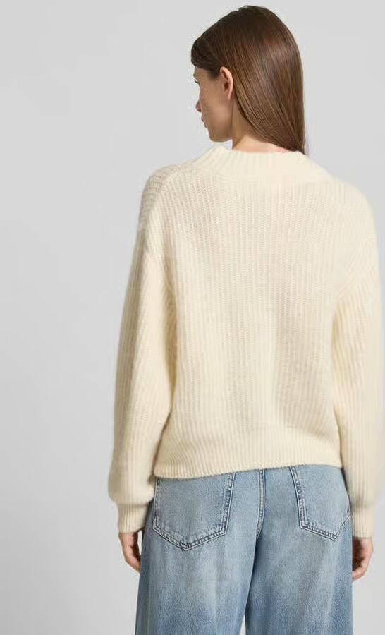 American vintage Oversized gebreide pullover met opstaande kraag
