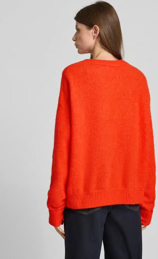American vintage Oversized gebreide pullover met ribboorden model 'VITOW'