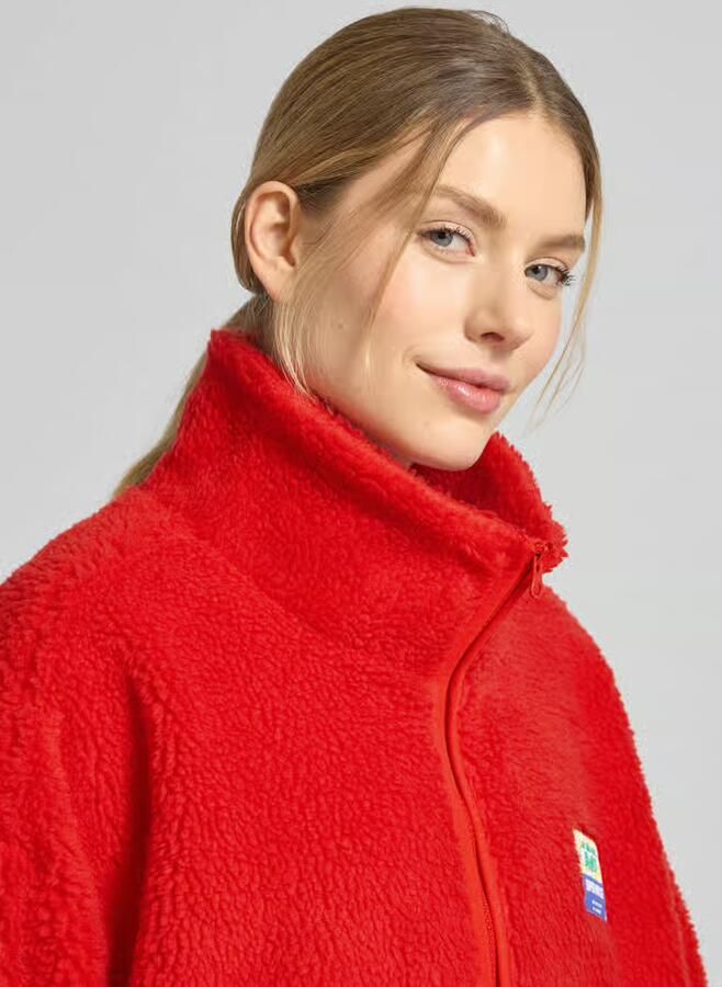 American vintage Oversized teddyjas met opstaande kraag model 'HOKTOWN'